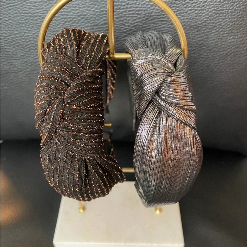 Elegant Set of Gold and Silver Headbands.